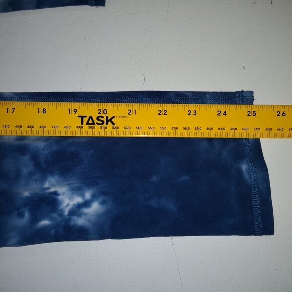 Tommy Hilfiger Ladies Size Large Elastic Waist Tie Dye Blue & White Leggings - Picture 4 of 6